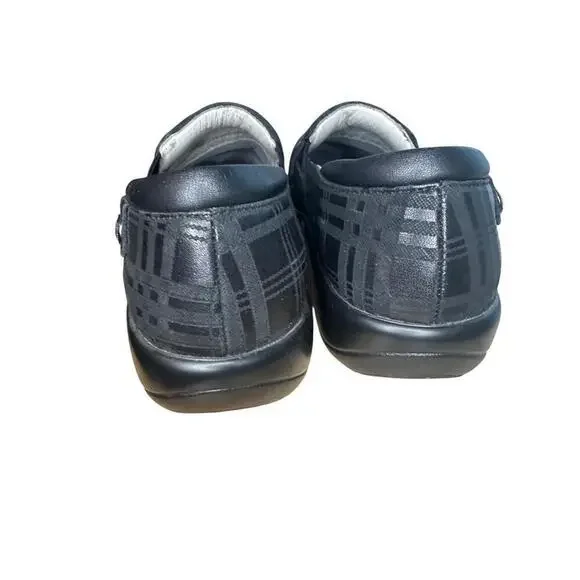 Alegria Keli Plaid To Meet You Leather Shoes Size 39 Women's Black Slip On - Picture 5 of 5